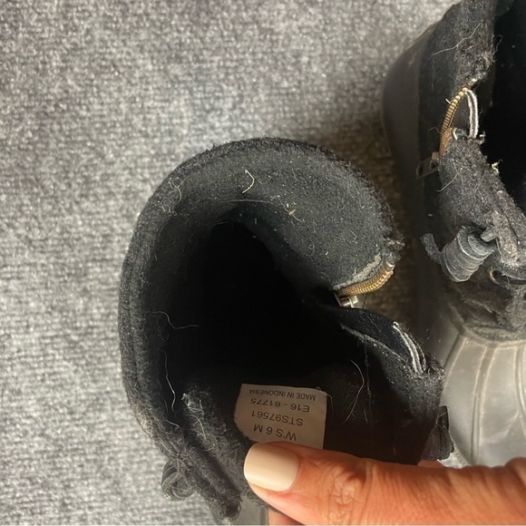 SPERRY Women’s Saltwater Duck Boot Winter rain booties Black size: 6 - Picture 6 of 10